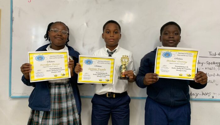 Fifth-grade student earns third-place trophy at Abaco District Spelling Bee Competition