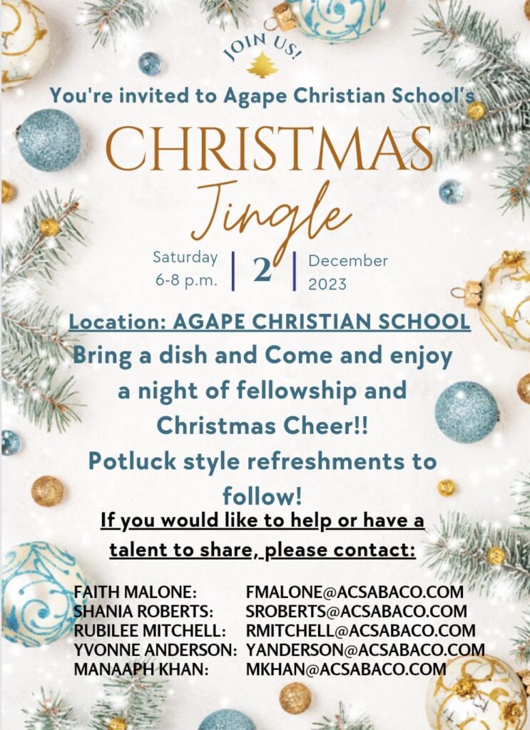 Agape Christian School's Christmas Jingle