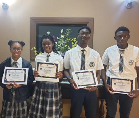 Agape Honorees at the 2022-2023 Abaco Ministry of Youth, Sports, and Culture’s Youth Church Service