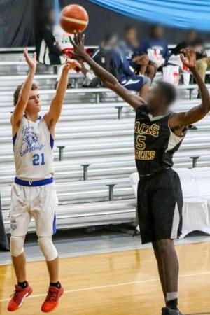 Agape High School Student Shoots a 3-pointer