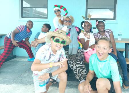 Sixth graders participate in a Wacky Dress-Up Day.